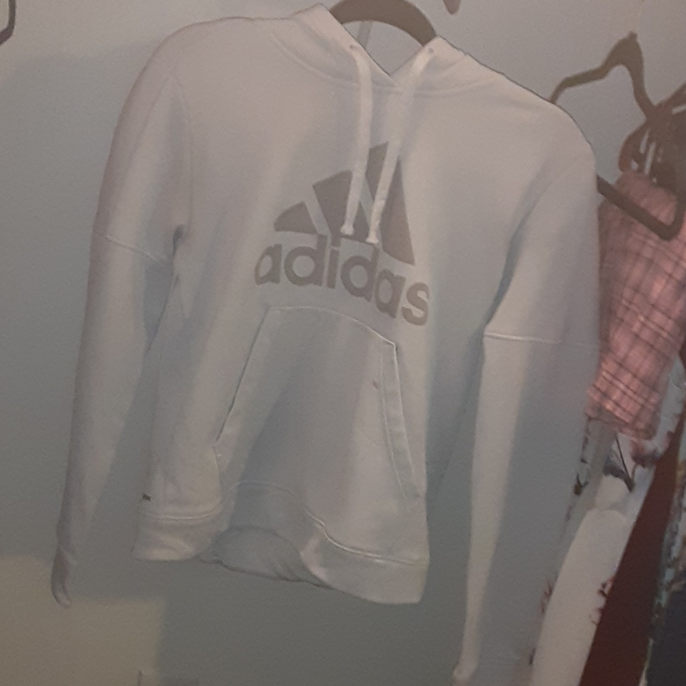 White Adidas hoodie